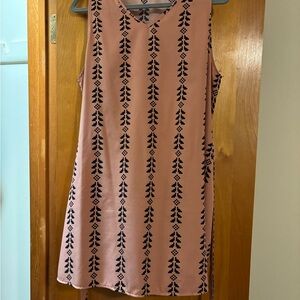 Pink V-Neck Sleeveless Mini Sundress